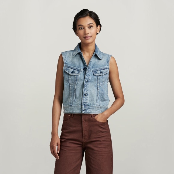 G-Star Denim - G Star Raw Slim Denim Vest | Size S